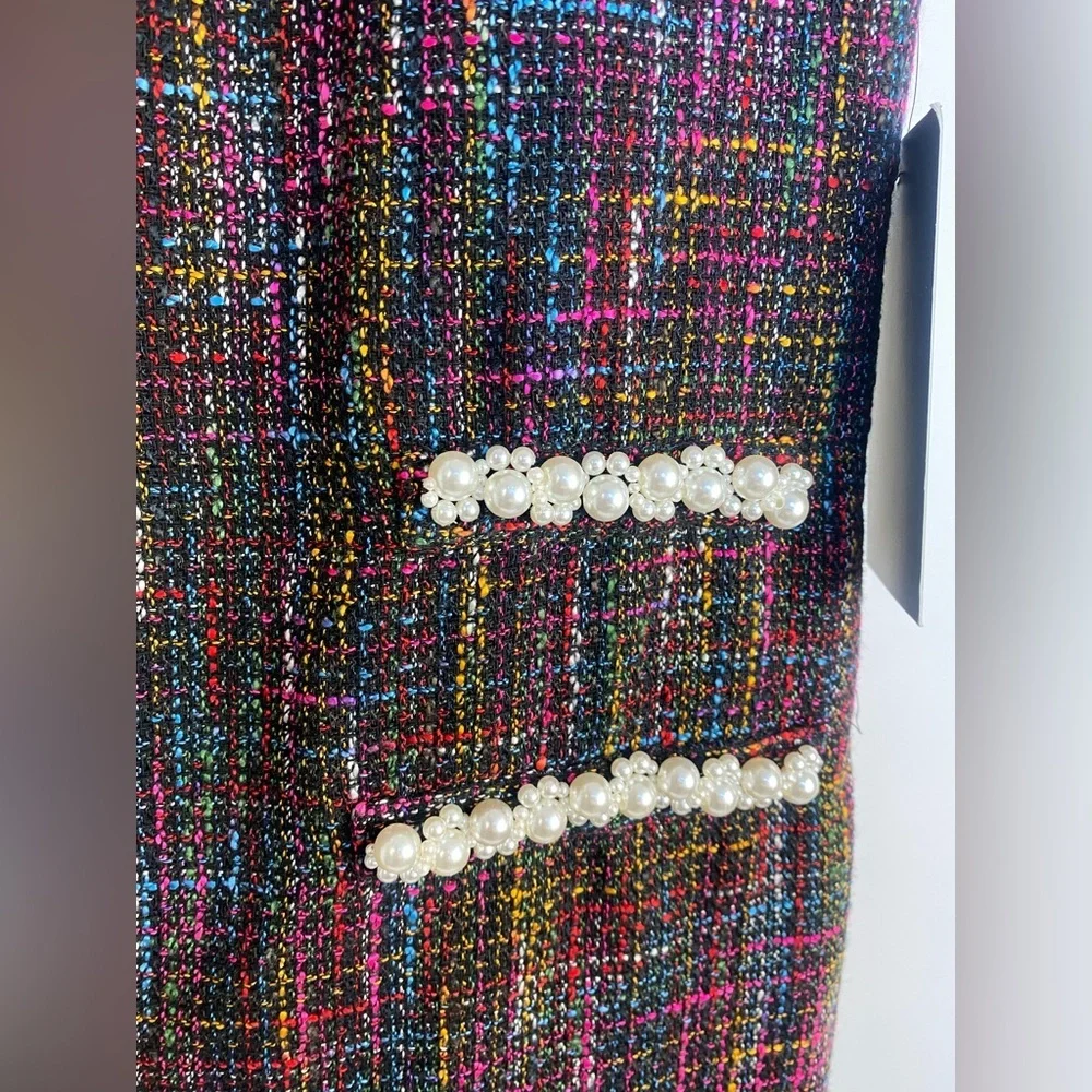 Tuckernuck x Cameran Eubanks Wimberly Dress Multicolor Tweed Jackie Size Small - Picture 5 of 13